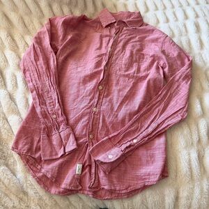 American Eagle Outfitters Mens Pink Soft Long Sleeve Button-Down Shirt Size S